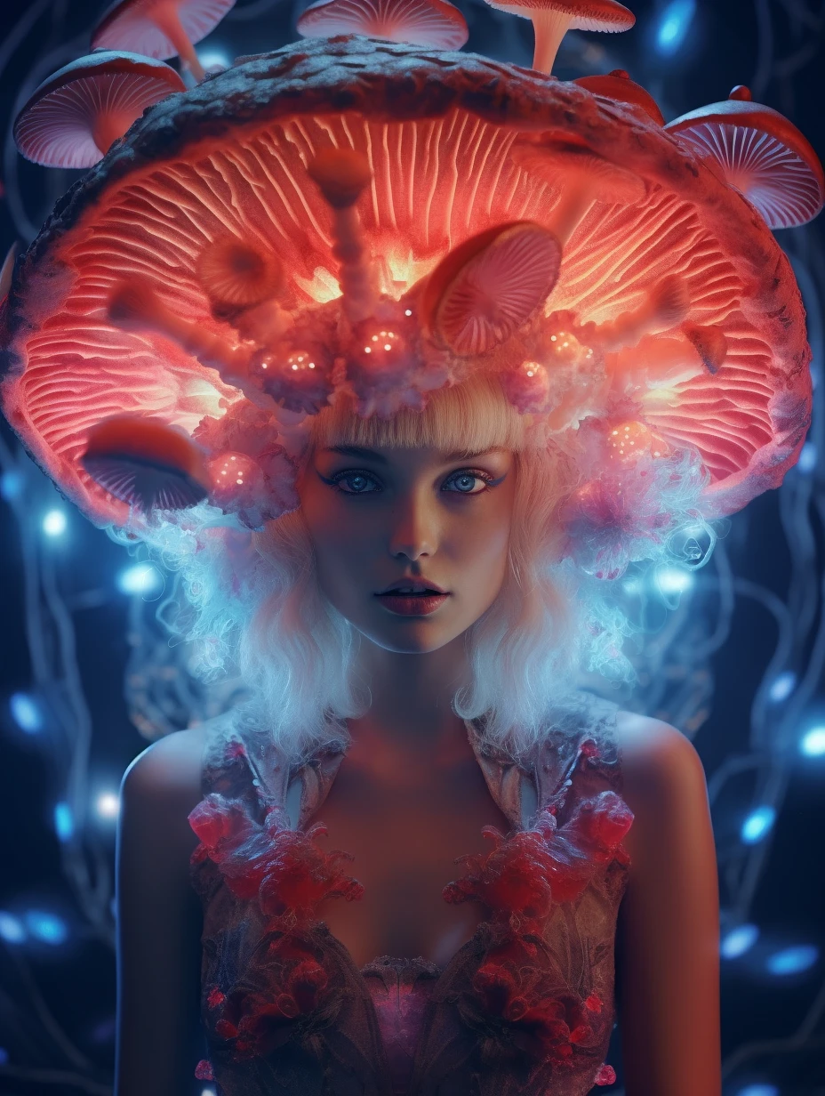 神奇蘑菇展现死亡，超现实主义美学