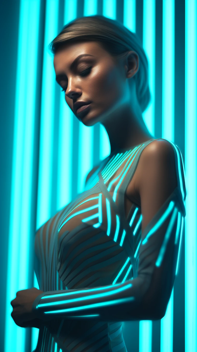 Neon Dreams: Surrealistic Beauty in Daz3d Style