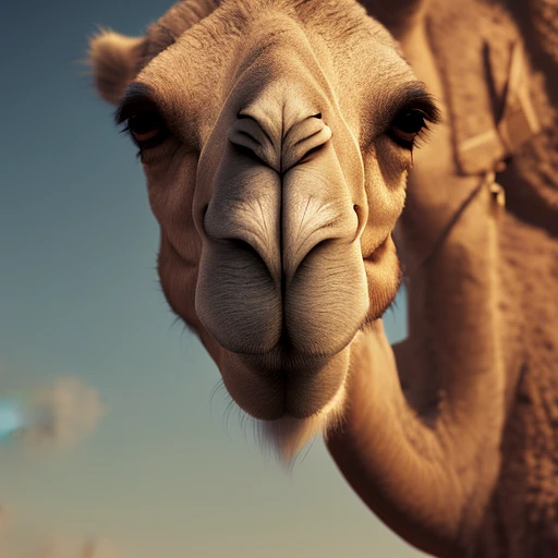 骆驼之背：8K毕加索风格超现实主义肖像