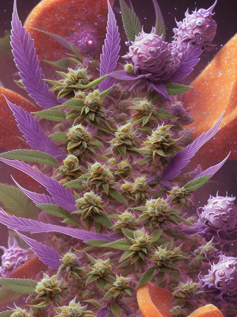 大麻与外星植物的微距摄影艺术