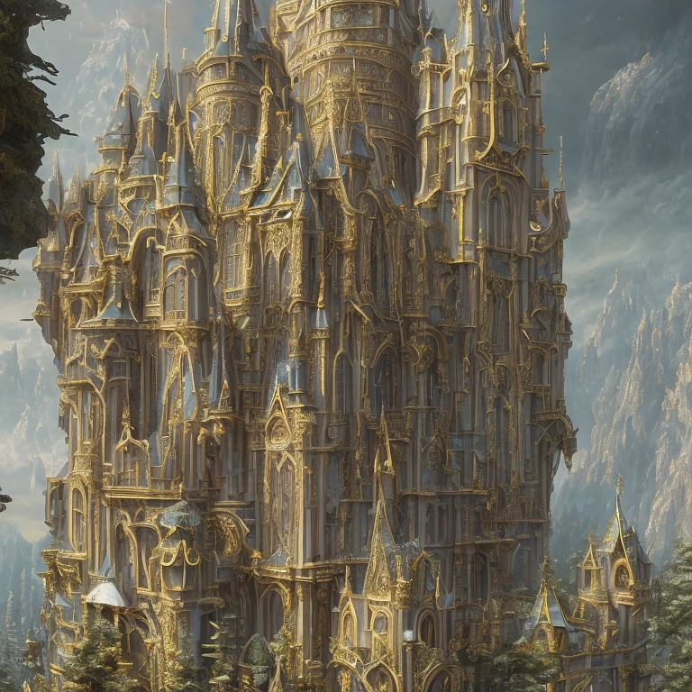 奇幻城堡与现实细节：新艺术风格的复杂美学