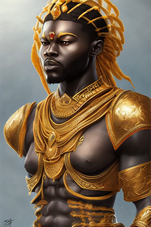 非洲黑神战争肖像：庄严姿态