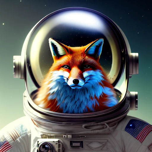 未来狐狸头盔：艺术空间梦幻