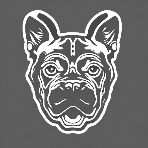 黑白无聊法国斗牛犬：布鲁图斯足球队标志