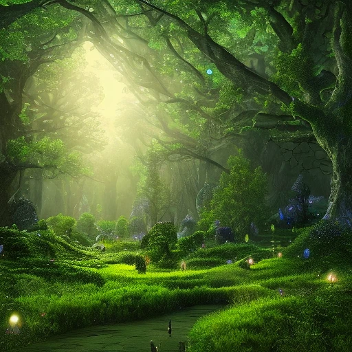神奇森林：8K超现实细节与妖精