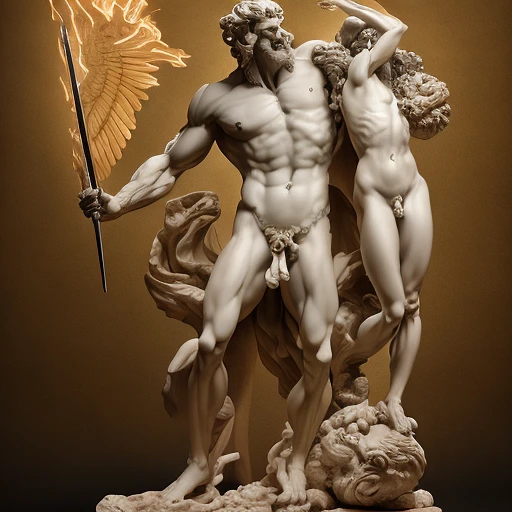 32K高清古典雕塑：宙斯与伽尼米德