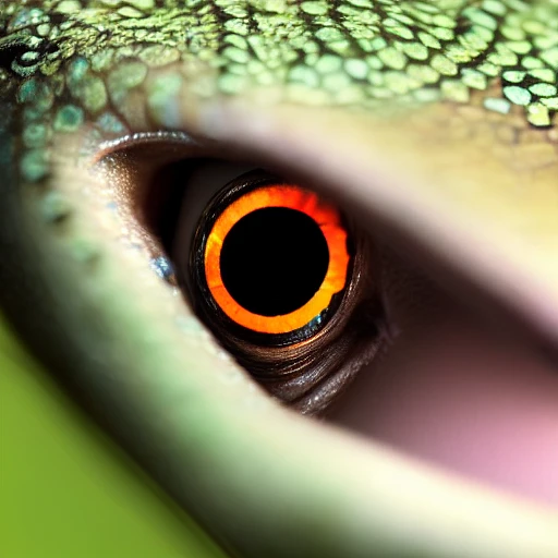 高清生物杂交特写：青蛙与家蝇眼睛