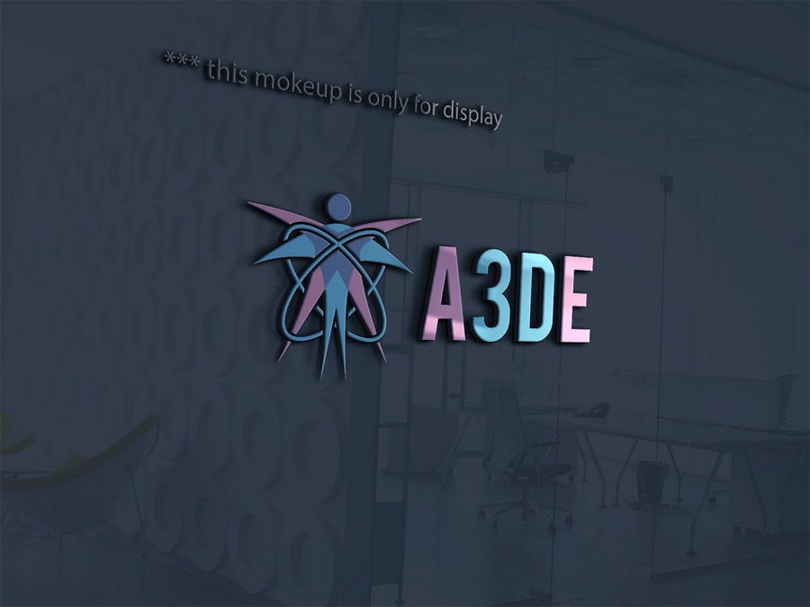 一家新公司“A3DE”解剖三維教育徽標