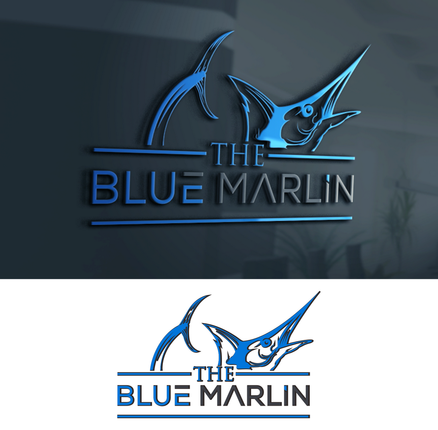 蓝色马林标志设计