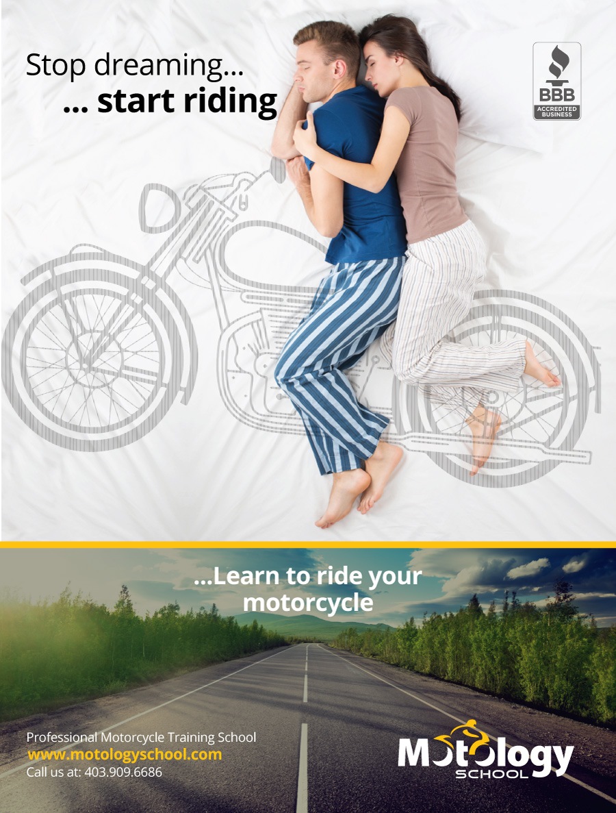 摩托车学校广告（两张海报）