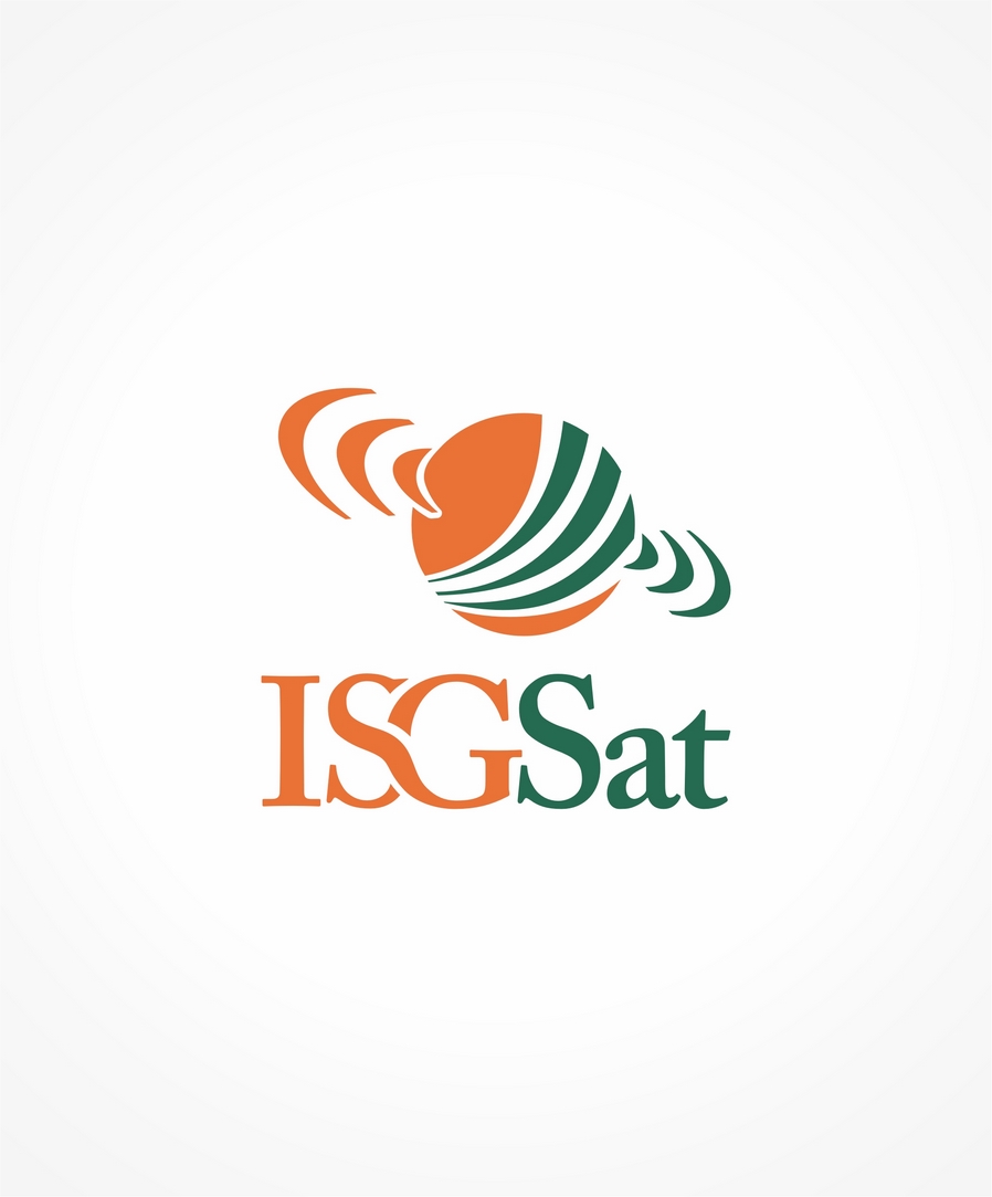 ISGSat徽标已建立公司卫星部门徽标