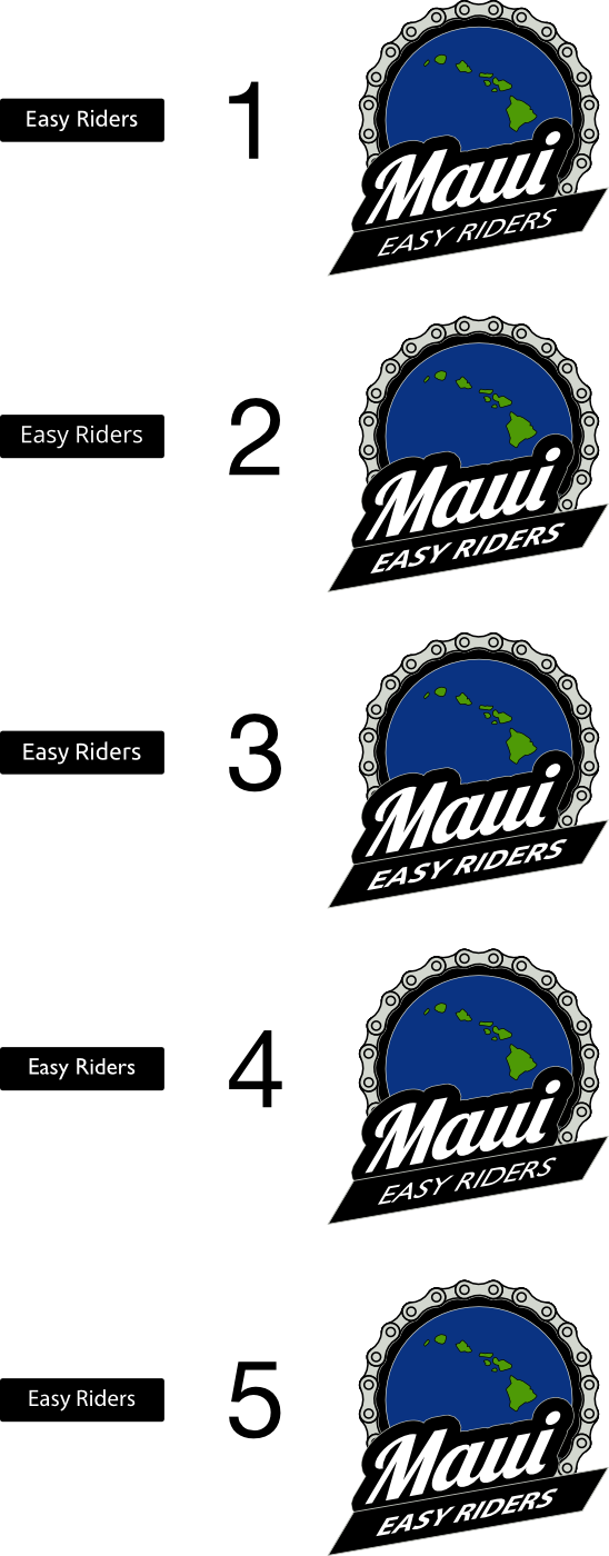 毛伊岛骑手标志设计