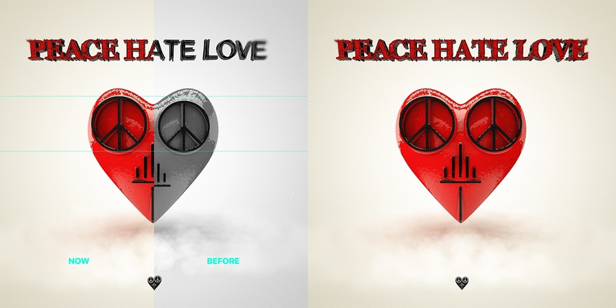 和平仇恨爱情双CD全封面设计摇滚