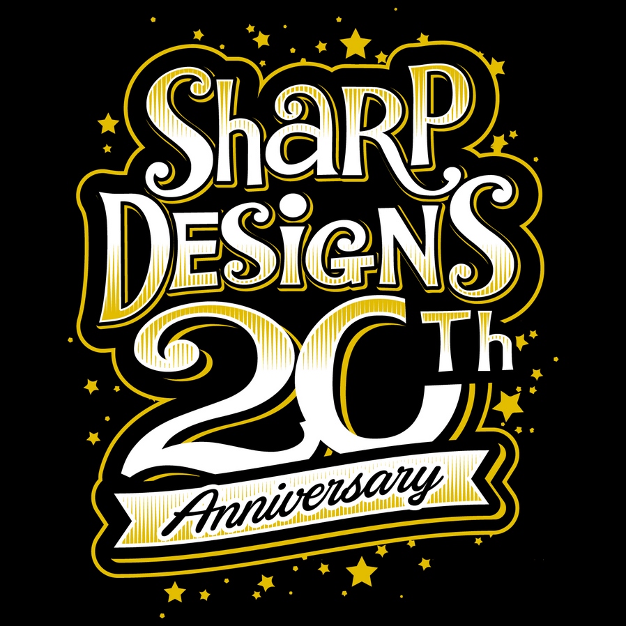 夏普设计定制刺绣20周年T恤设计