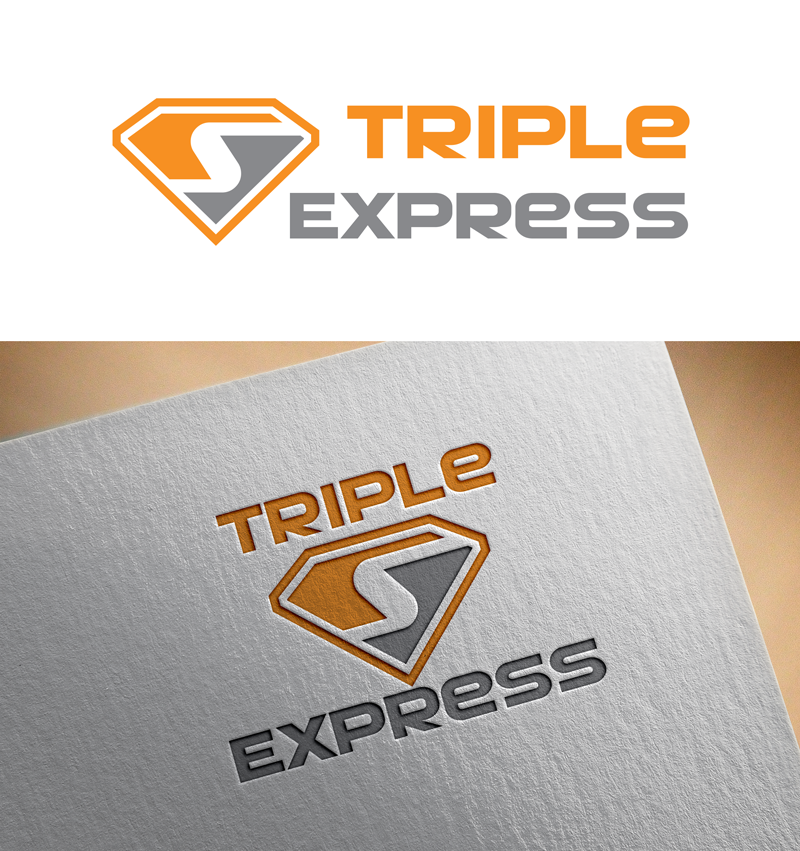 Triple快遞徽標(biāo)和企業(yè)標(biāo)識