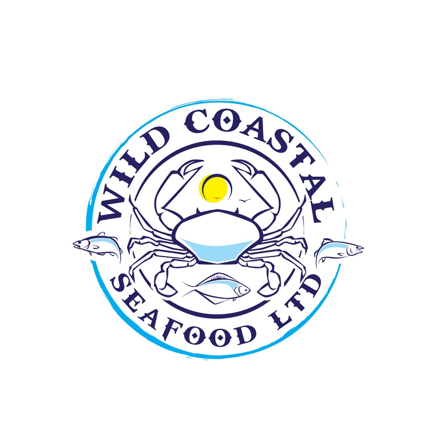 野生沿海海鮮標志設計