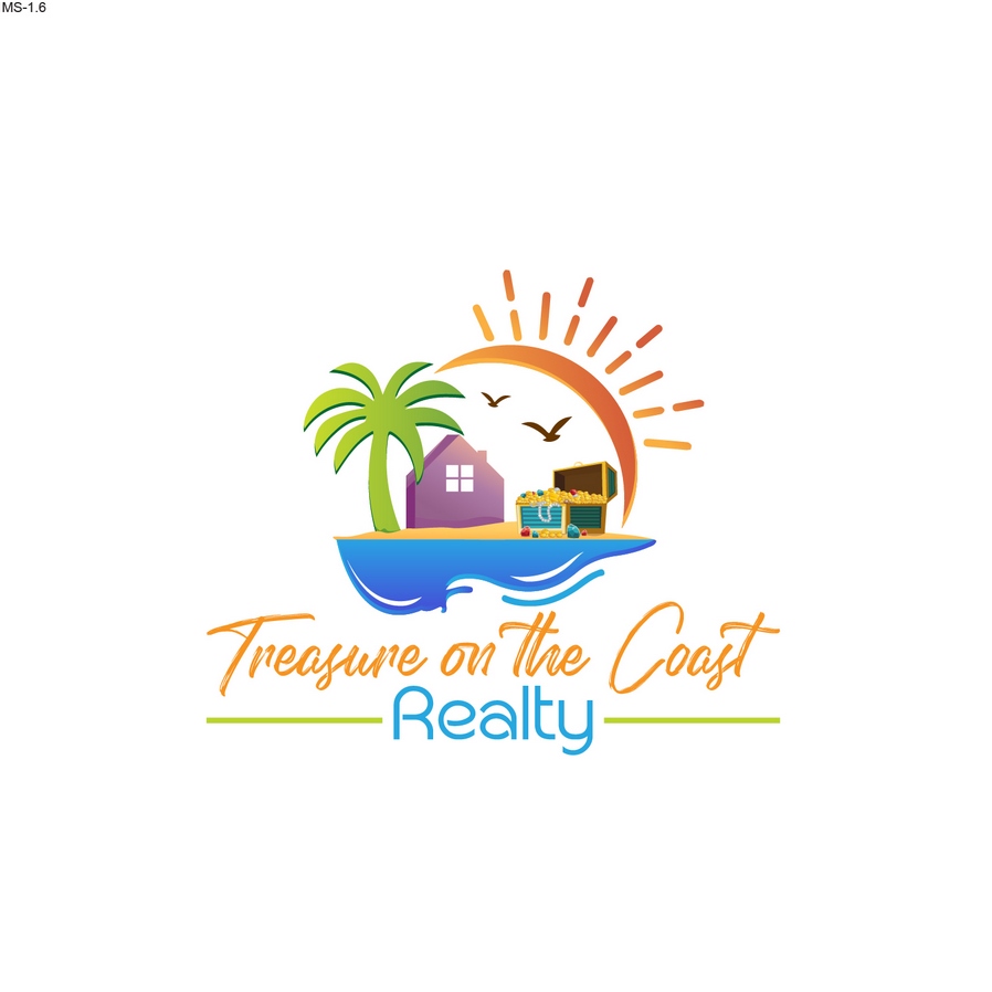 加勒比海新海岸房地产业务标志和名片设计