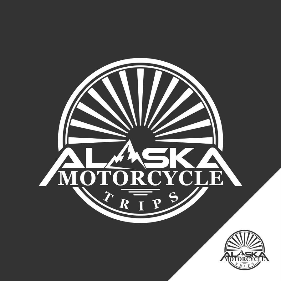 阿拉斯加冒险摩托车旅行租赁公司标志设计