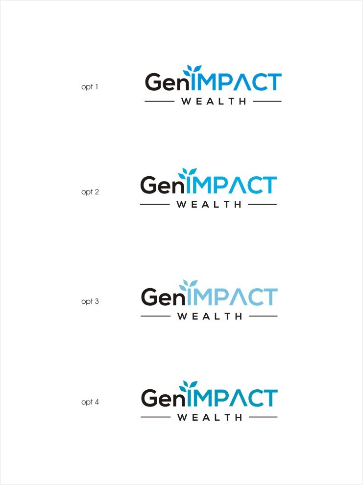 GenIMPACT财富创意和前瞻性标志