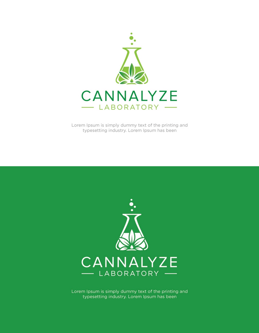 大麻檢測實驗室業務徽標設計