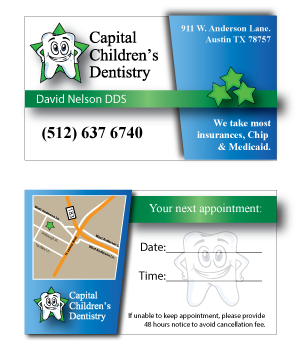 名片設(shè)計(jì)兒科牙醫(yī)