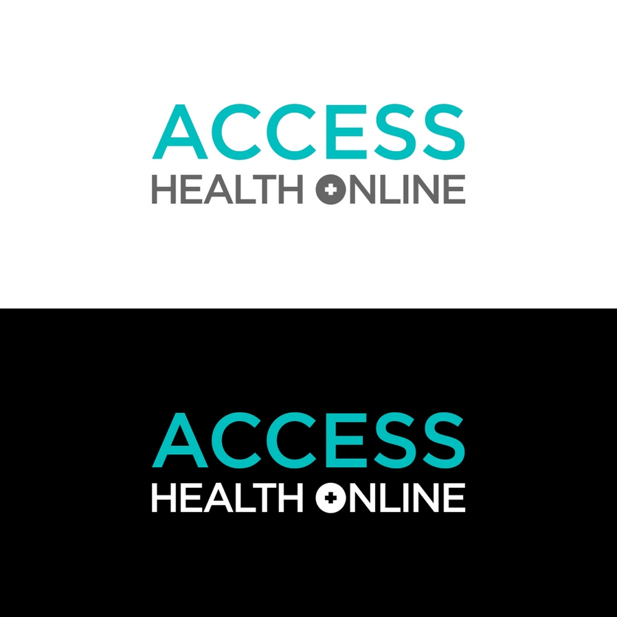 为在线健康业务设计徽标：在线访问健康