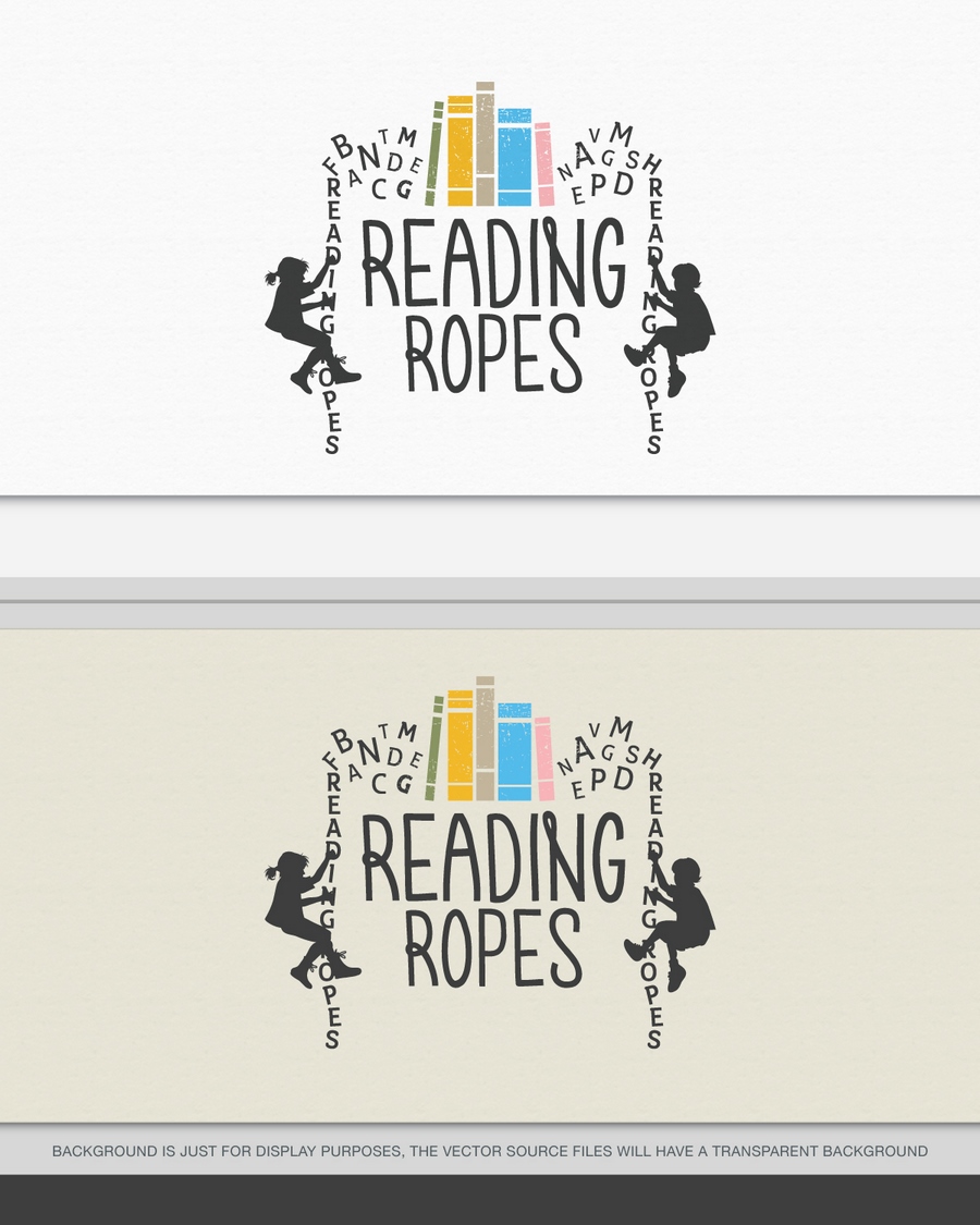 在线教育工具徽标设计教孩子如何阅读