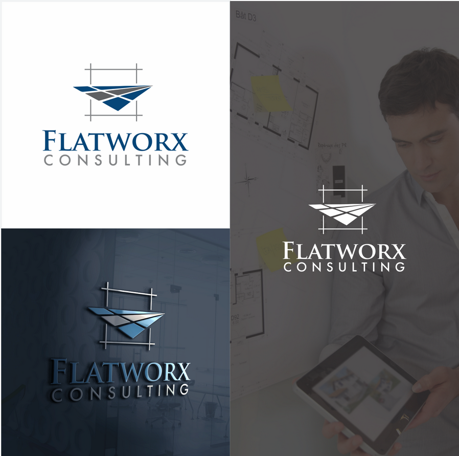 Flatworx咨询和估价标志设计